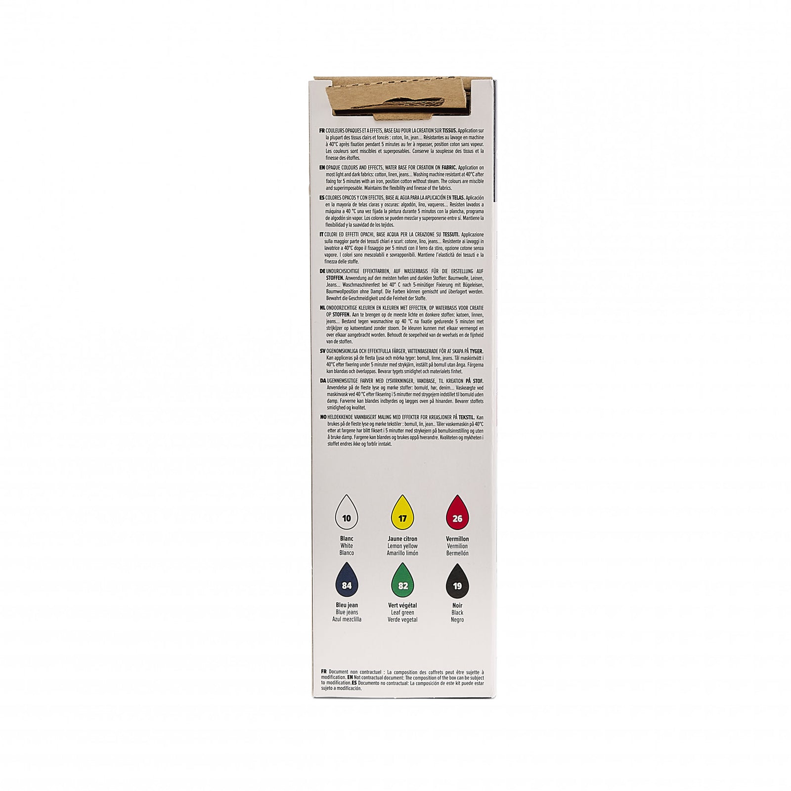 Pebeo Setacolor Deckende Stoffmalfarben Set 6 x 20 ml