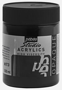 Pebeo Studio Acrylfarbe 500 ml – Elfenbeinschwarz Imitat