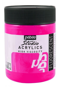 Pebeo Studio Acrylfarbe 500 ml – Fluoreszierendes Rosa