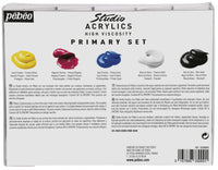 Pebeo Studio Acrylic Acrylfarben-Set 5 x 100 ml