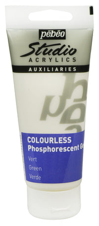 Pebeo Studio Acrylgel 100 ml - Phosphorescent Green
