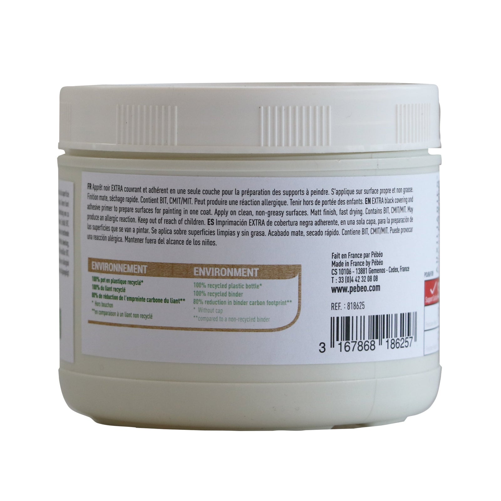 Pebeo Studio Acrylics schwarzes Acryl-Gesso 475 ml