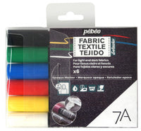 Pebeo Textilmarker Set Setacolor 6 Stk. CLASSIC