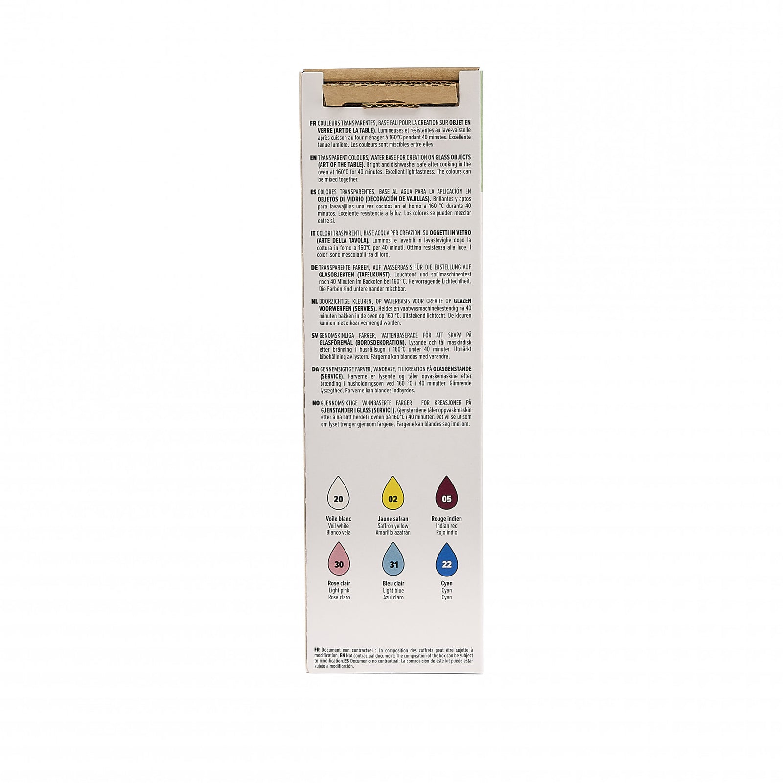 Pebeo Vitrea 160 Glasmalfarben-Set 6 x 20 ml