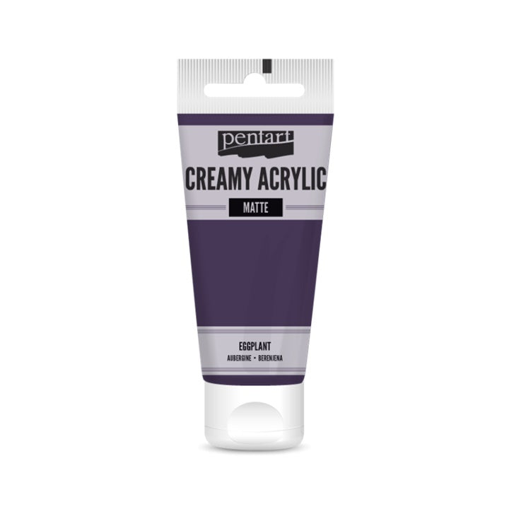Pentart cremige Acrylfarbe matt 60 ml – Auberginenfarben
