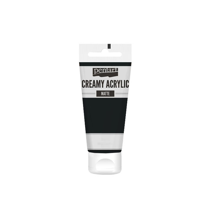 Pentart cremige Acrylfarbe matt 60 ml – schwarz