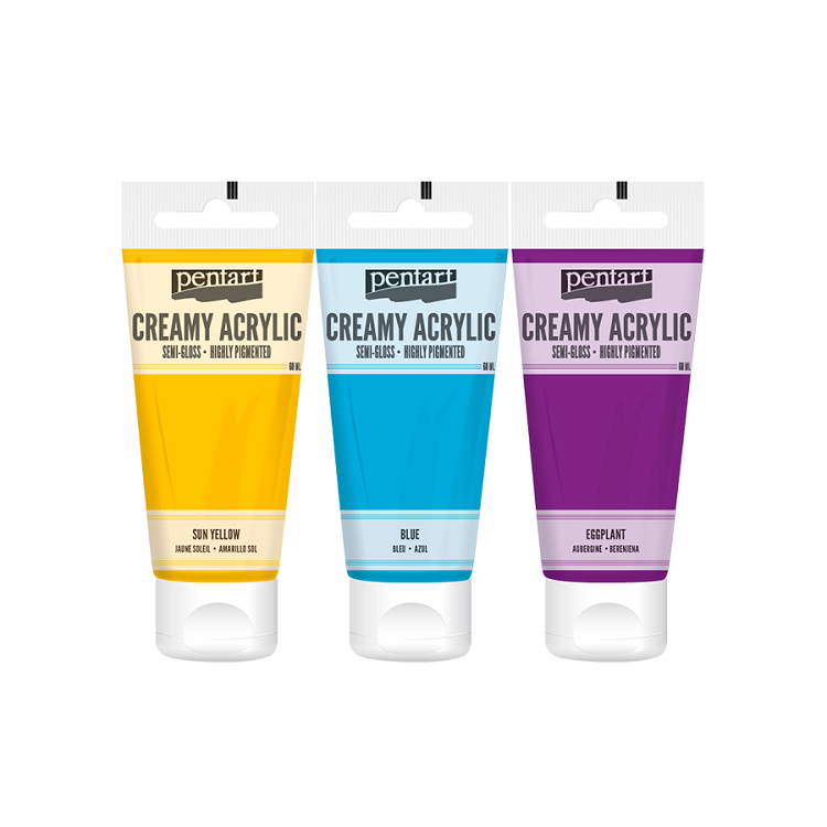 Pentart cremige Acrylfarbe, seidenmatt, 60 ml | verschiedene Farbtöne — Bild 1