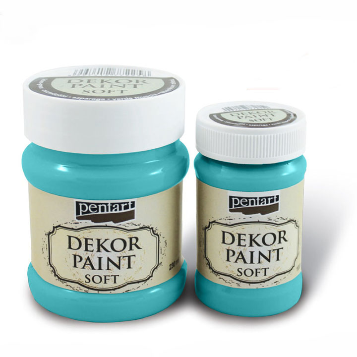 PENTART Dekofarbe Soft 100 ml – 21646 - turguoise-Blau