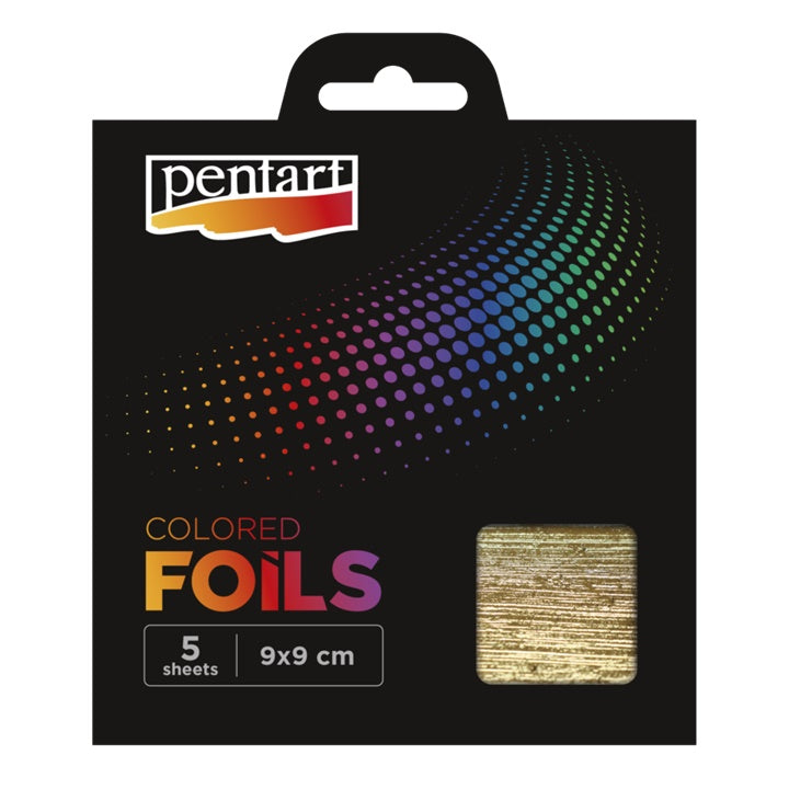 Pentart Effektfolie 5 Blatt - 9 x 9 cm | verschiedene Farbtöne — Bild 7