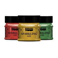 Pentart Sparkling Gel 50 ml – transparent Silber