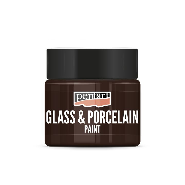 PENTART Glas- und Porzellanfarbe - 30 ml – 21340 - Braun