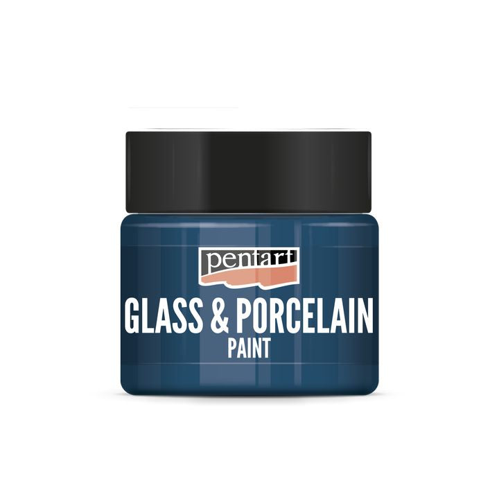 PENTART Glas- und Porzellanfarbe - 30 ml – 21344 - Türkis-Blau