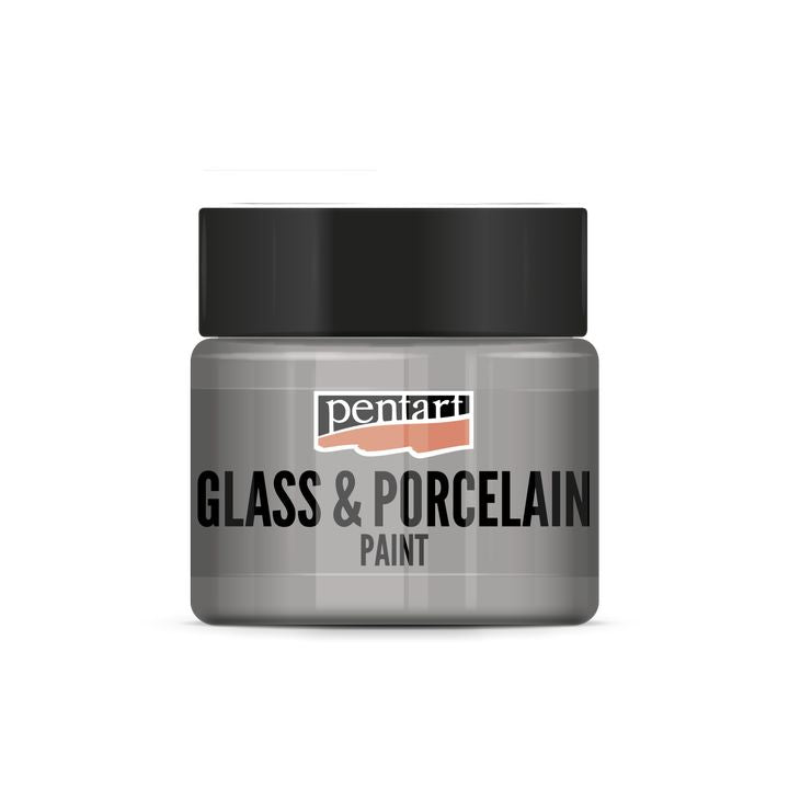 PENTART Glas- und Porzellanfarbe - 30 ml – 21349 - Silber