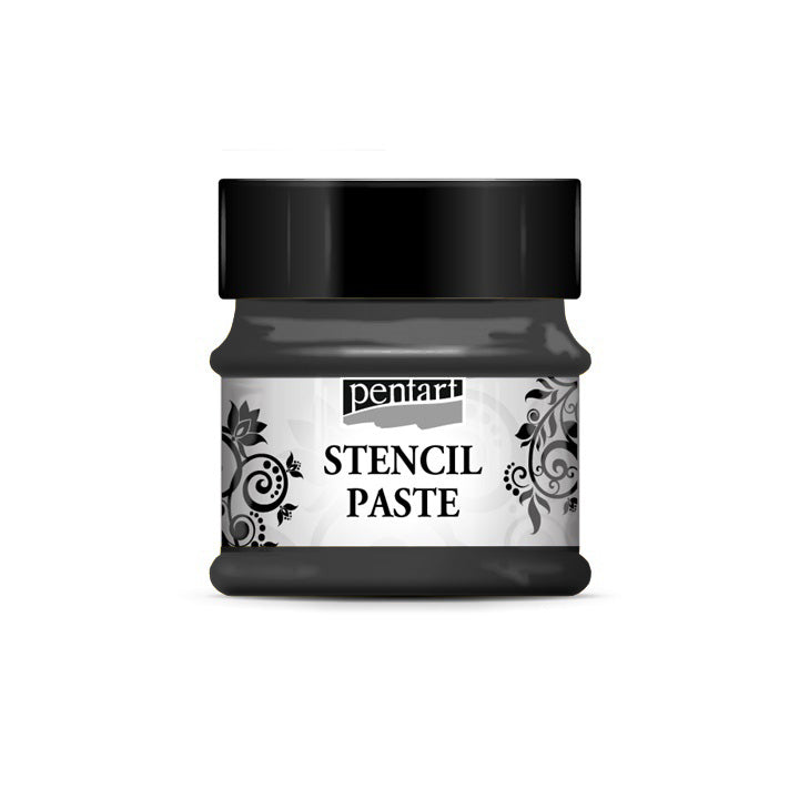 Pentart Metallic Schablonierpaste 50 ml – 29409 Schwarz diamond