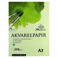 Phoenix Aquarellblock 250 g/m², 210 × 297 mm oder 297 × 420 mm – Format wählen