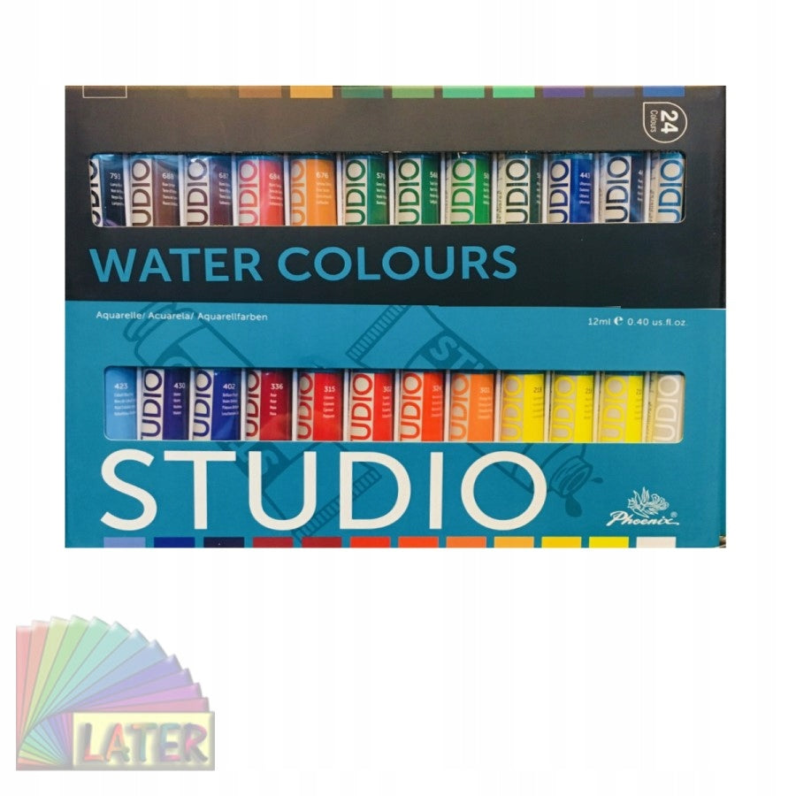 Phoenix Aquarellfarben-Set, 12–24 x 12 ml