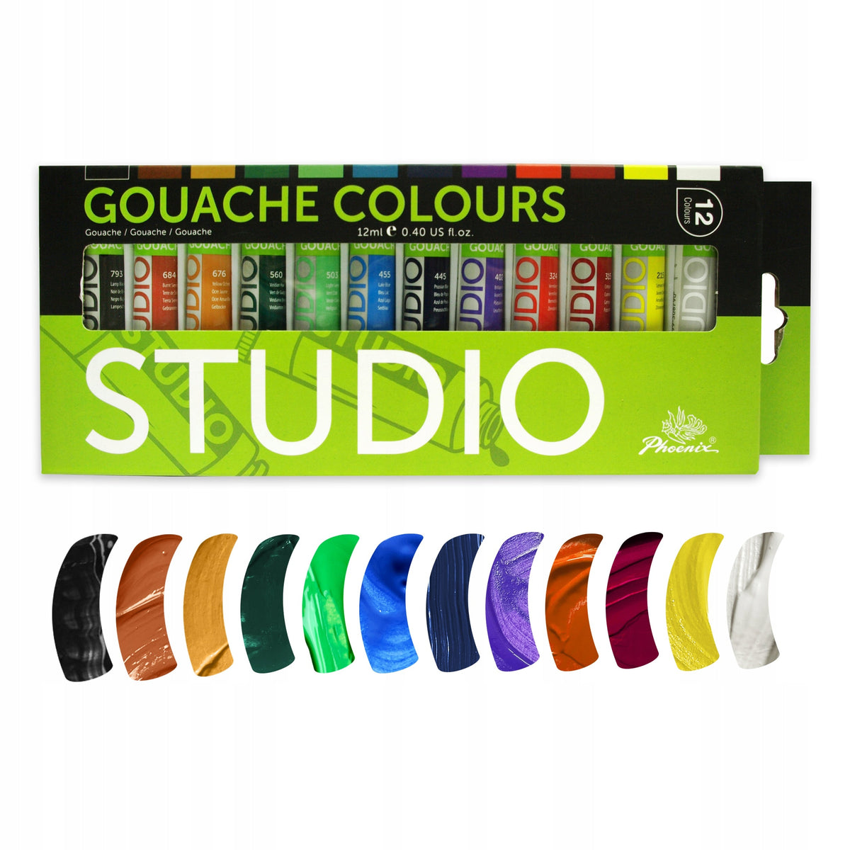 Phoenix Gouachefarben-Set 12–24 x 12 ml