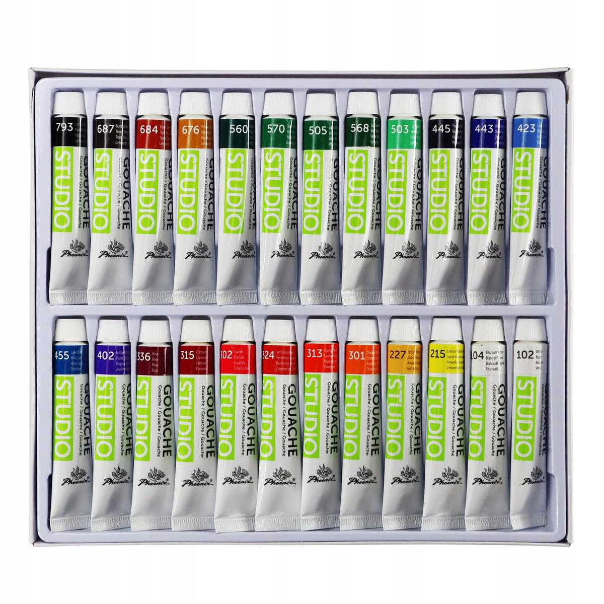 Phoenix Gouachefarben-Set 12–24 x 12 ml