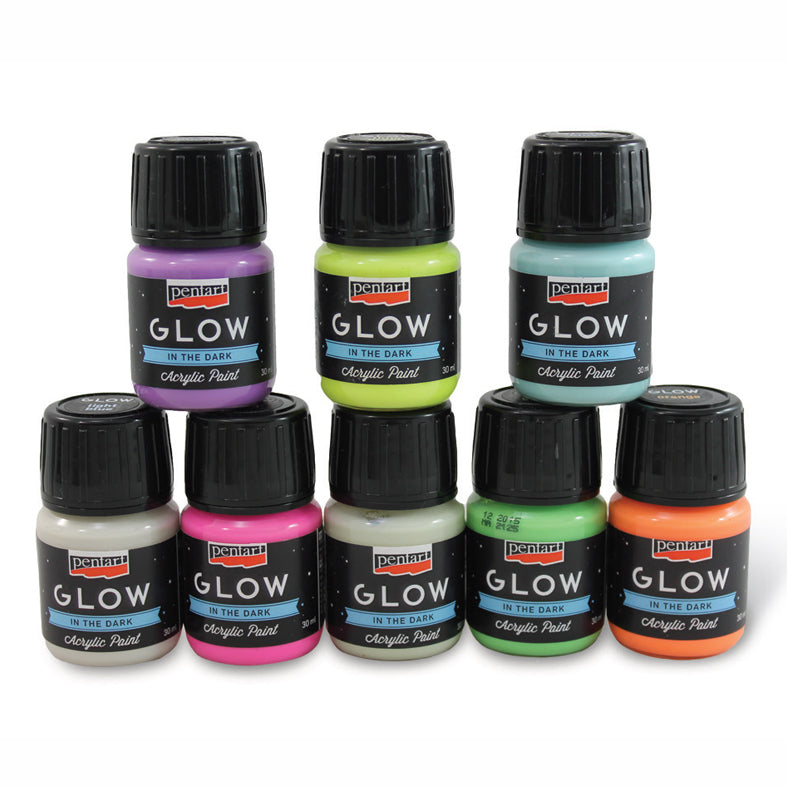 Phosphor-Acrylfarbe 30 ml | verschiedene Farben — Bild 1