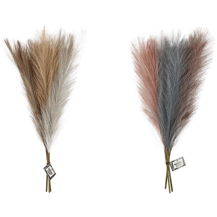 Künstliche Pampasgras-Deko – Braun. Grau. Beige