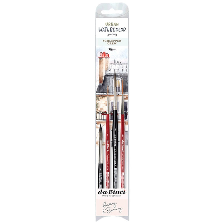 Pinsel da Vinci für Aquarellfarben - 4er Set — Bild 1