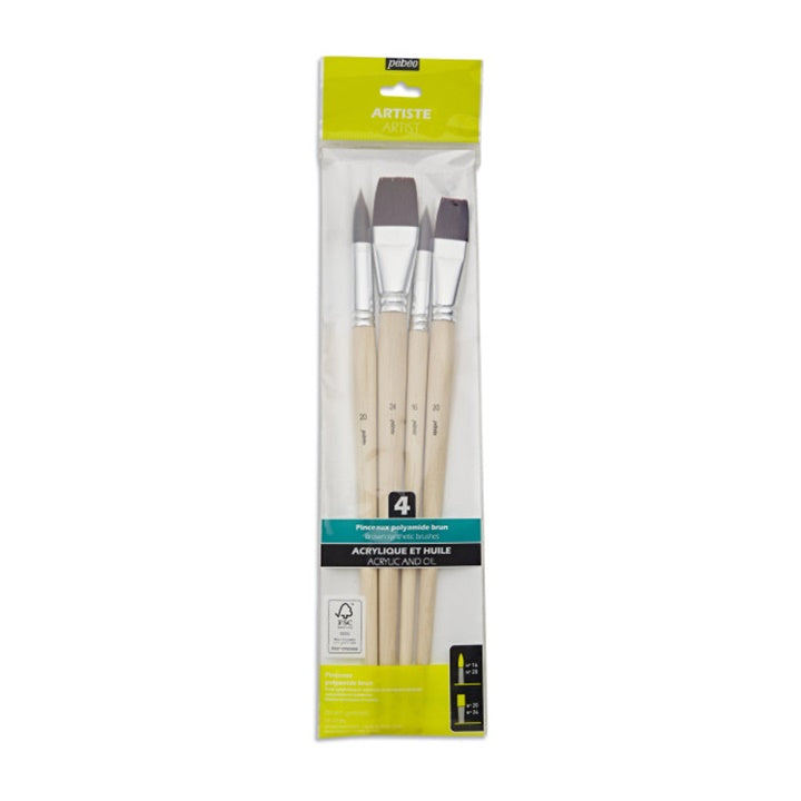 Pinselset für Acryl- und Ölfarben PEBEO 4 Stück — Bild 5