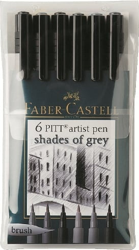 PITT Artistic Pens Set mit 6 Grautönen — Bild 2