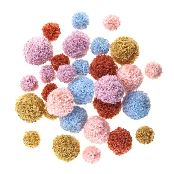Plüsch Pom Poms für Kunsthandwerk | 30 Stück, Farbmix — Bild 4