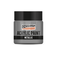 Metallic Acrylfarbe - 50 ml – Silberner Hauch