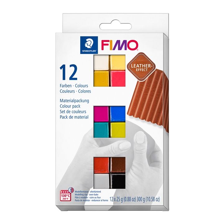 Polymer-Satz FIMO LEATHER EFFECT 12x25g — Bild 2