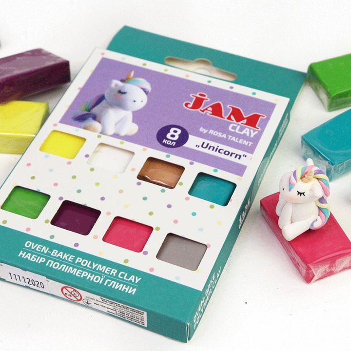 Polymer-Ton Rosa Talent - Einhorn Set 8 x 20 g — Bild 1
