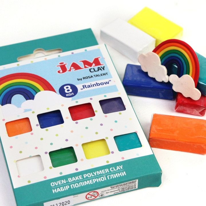 Polymer Ton Rosa Talent - Satz Regenbogen 8 x 20 g — Bild 1