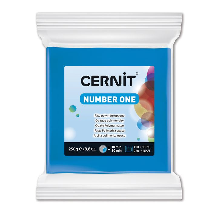 Cernit Number One Polymer-Modelliermasse 250 g | verschiedene Farbtöne | modrá