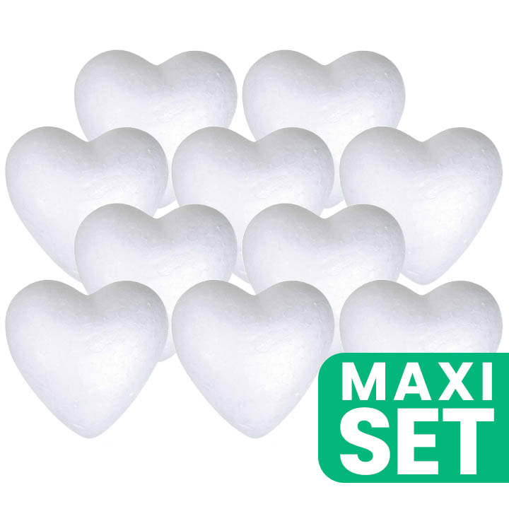 Polystyrol-Herzen 5 cm - 10er-Satz — Bild 2
