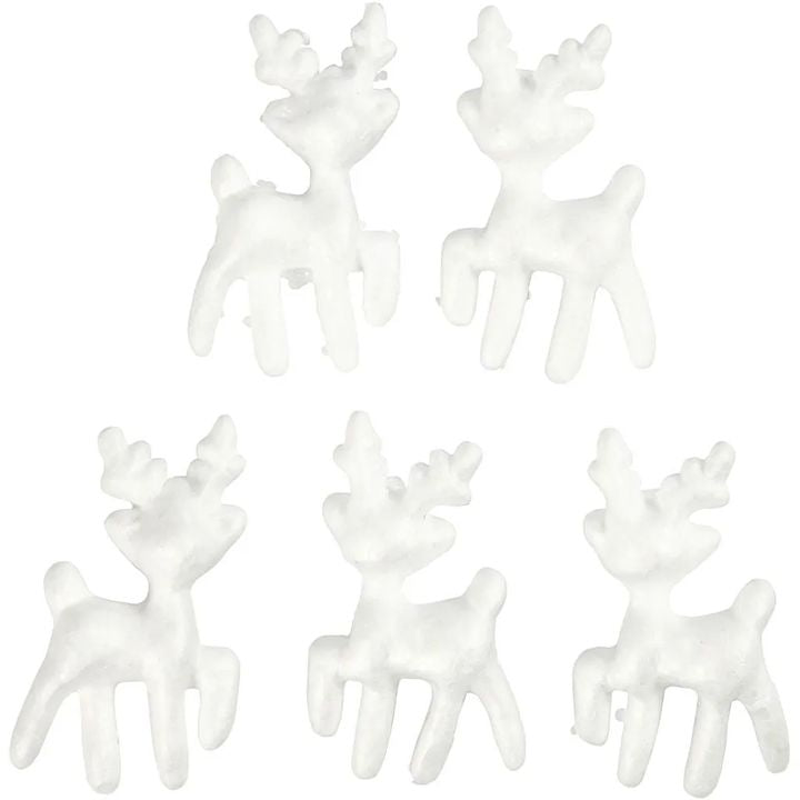 Polystyrol Rentier 11,5 cm 5 Stück — Bild 5