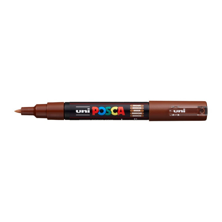 UNI POSCA PC-1M Marker 0,7 - 1 mm | verschiedene Farbtöne | hnedá (21)
