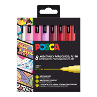 Posca PC-3M LOVE Marker-Set, 0,9 - 1,3 mm - Warme Farbtöne (8 Stk.)