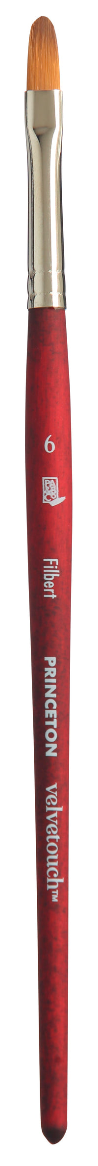 Universalpinsel PRINCETON Velvetouch Filbert mit kurzem Stiel – 6