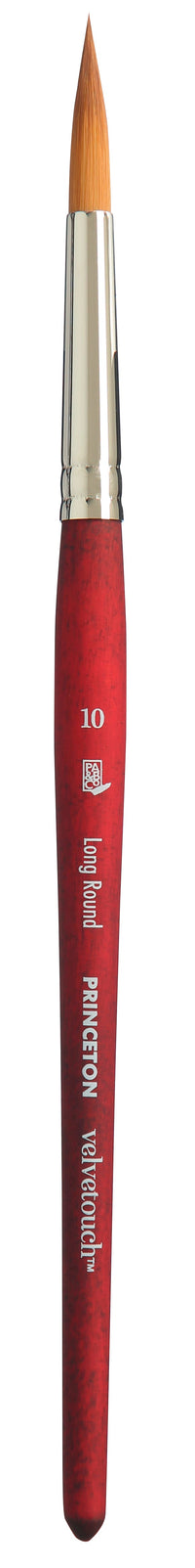 PRINCETON Velvetouch Universal-Rundpinsel Long Round mit kurzem Stiel – 10