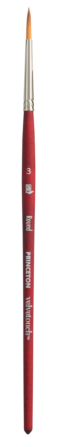 PRINCETON Velvetouch Universeller Rundpinsel mit kurzem Stiel – 3
