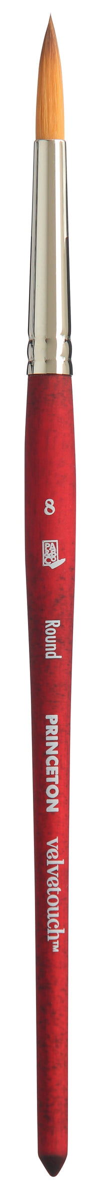 PRINCETON Velvetouch Universeller Rundpinsel mit kurzem Stiel – 8