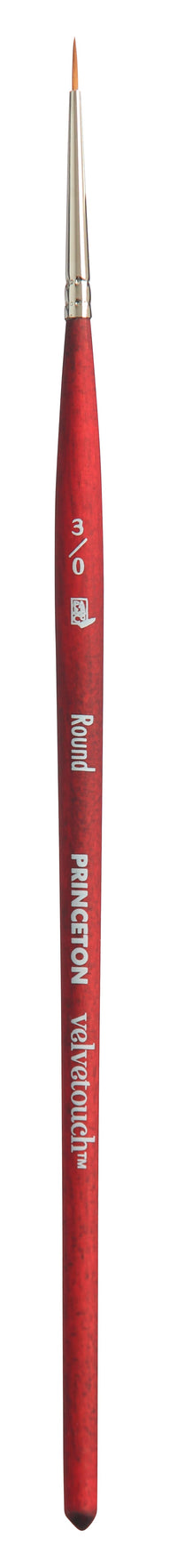 PRINCETON Velvetouch Universeller Rundpinsel mit kurzem Stiel – 3/0
