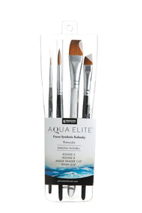 PRINCETON Aqua Elite Aquarellpinsel-Set Synthetik Kolinsky 4-tlg.