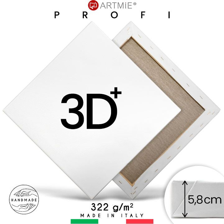 Hochwertige PROFI 3D+ Keilrahmen-Leinwand in verschiedenen Formaten | ARTMIE