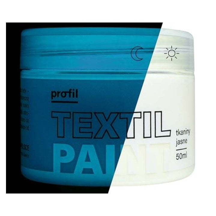 Profil Textilfarbe nachtleuchtend Blau 50 ml — Bild 2