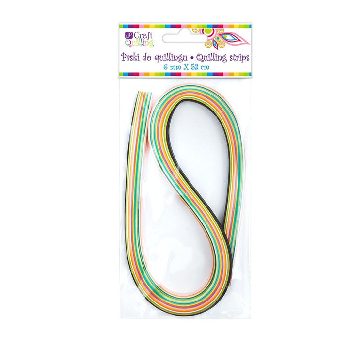 Quilling-Papierstreifen 6 mm, 108 Stück, Pastelltöne — Bild 1