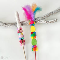 Regenbogen Plüsch Pompons / 60 Stück — Bild 3