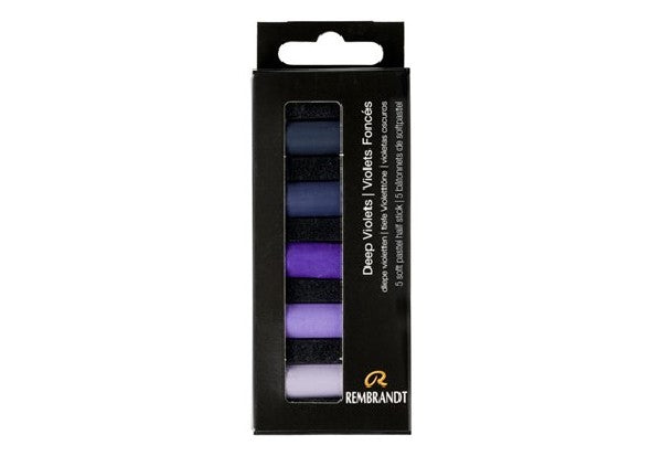 ROYAL TALENS Rembrandt Softpastelle Set Deep Violets – 5er Set
