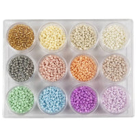 Rocaille-Perlen, Pastellfarben, 3mm, Satz 12x17g — Bild 3
