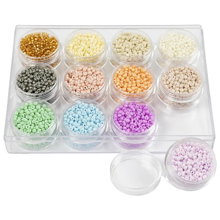 Rocaille-Perlen, Pastellfarben, 3mm, Satz 12x17g — Bild 4